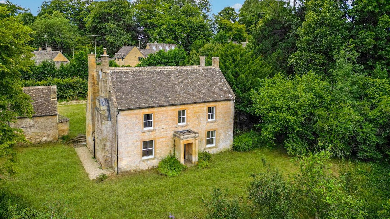 Wells Head Farmhouse - Rear of Property (drone sho